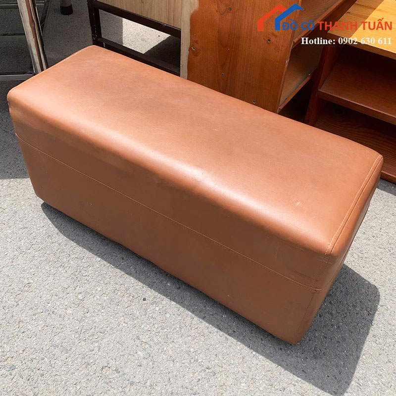 don-ghe-dai-80cm-cu-boc-da-mau-nau-2 Thanh Lý Đồ Nội Thất Cũ - Chuyên Mua Bán Bàn Ghế Cũ Giá Tốt Nhất