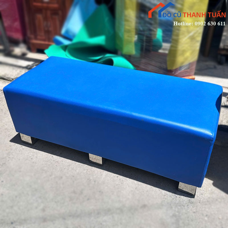 ghe-bang-sofa-cu-mau-xanh-dem-day-2 Ghế Băng Sofa Cũ Màu Xanh Đệm Dày