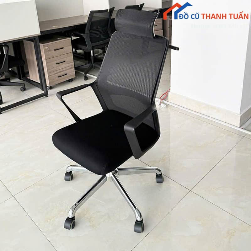 ghe-cong-thai-hoc-cu-chan-kim-loai-co-banh-xe-3 Ghế Công Thái Học Cũ Chân Kim Loại Có Bánh Xe