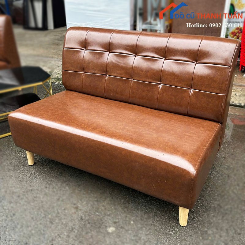ghe-sofa-bang-cu-mau-nau-chan-go-gon-gang-2 Ghế Sofa Băng Cũ Màu Nâu Chân Gỗ Gọn Gàng