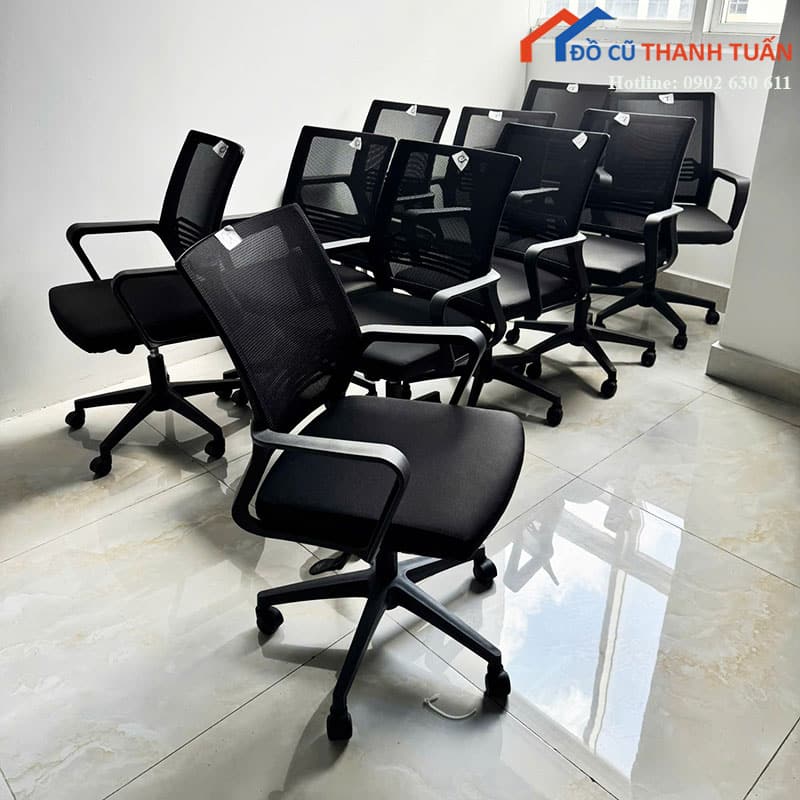 ghe-xoay-lung-luoi-xam-den-cu-gon-dep-2-1 Ghế Xoay Lưng Lưới Xám Đen Cũ Gọn Đẹp