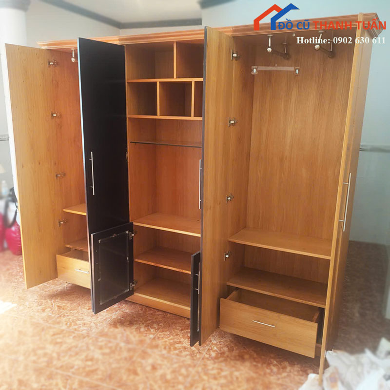 he-tu-quan-ao-cu-2m35-co-ke-trung-tam-1 Hệ Tủ Quần Áo Cũ 2m35 Có Kệ Trung Tâm
