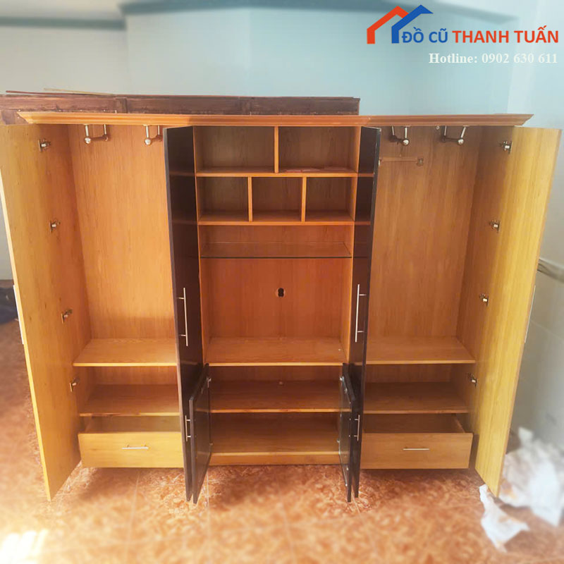 he-tu-quan-ao-cu-2m35-co-ke-trung-tam-2 Hệ Tủ Quần Áo Cũ 2m35 Có Kệ Trung Tâm