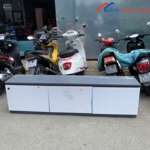 Kệ Tivi Cũ Màu Trắng Phối Xám