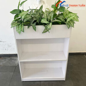 Kệ Trưng Bày Cũ Kết Hợp Chậu Cây Phía Trên