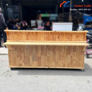 Quầy Pha Chế Cũ 2m Gỗ Có Bánh Xe