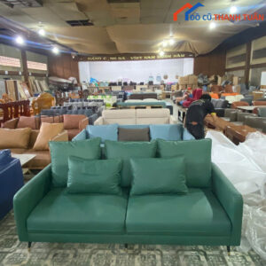Sofa Băng 3 Chỗ Màu Xanh Lá Cũ