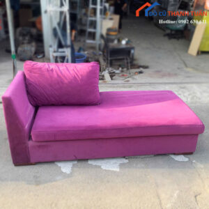 Sofa Băng Cũ Màu Tím Dài 1m8 Có Gối Tựa
