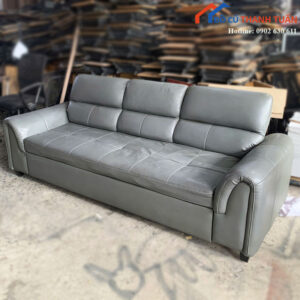 Sofa Băng Da Cũ 2m2 Màu Xám