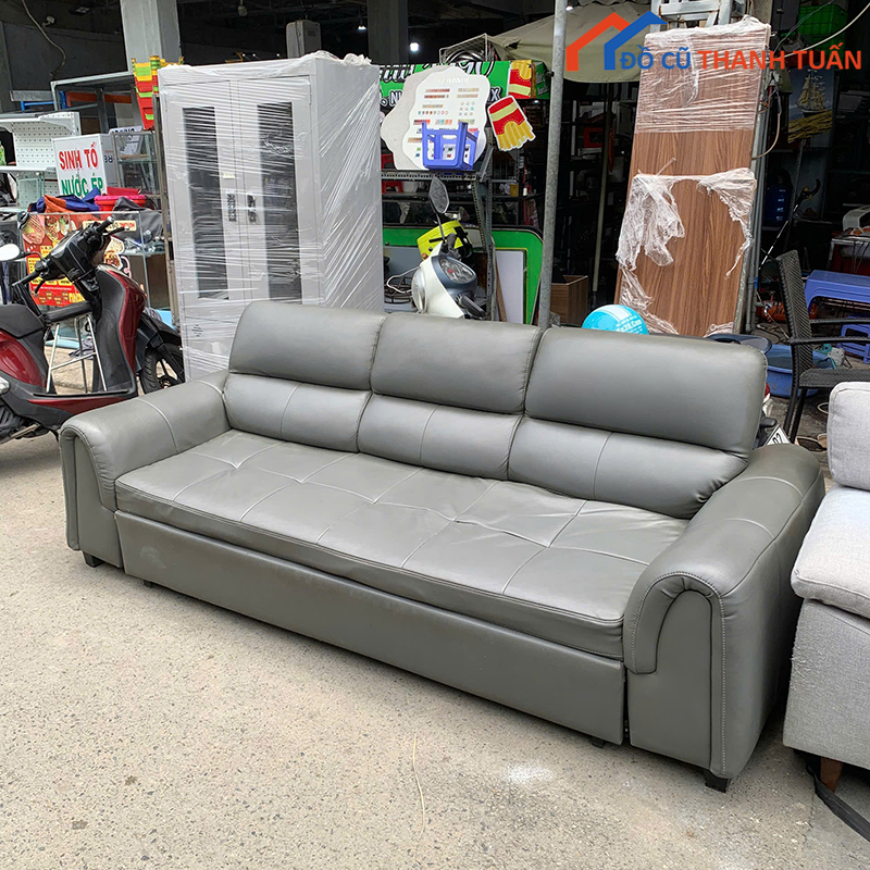 sofa-bang-da-cu-2m2-mau-xam-2 Sofa Băng Da Cũ 2m2 Màu Xám