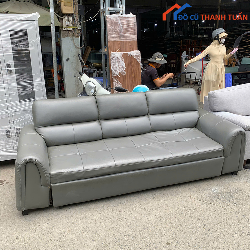 sofa-bang-da-cu-2m2-mau-xam-3 Sofa Băng Da Cũ 2m2 Màu Xám