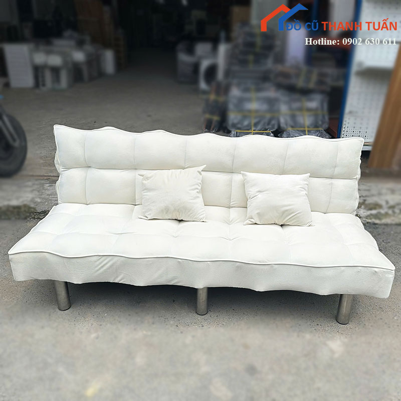 Sofa Bed Cũ Ngang 1m7 Có Gối Tựa