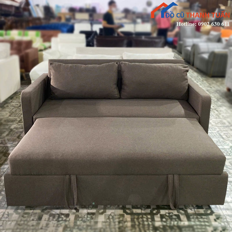 Sofa Giường Bọc Nỉ Có Đệm Rộng Êm Ái Mới 99%
