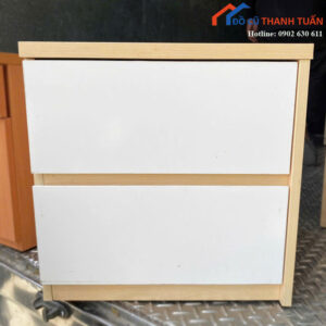 Tủ Đầu Giường Gỗ Cũ 2 Ngăn Kéo Nhỏ Gọn