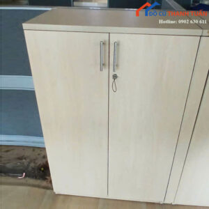 Tủ Hồ Sơ Gỗ Cũ 2 Cánh Tay Nắm Dài Tiện Dụng