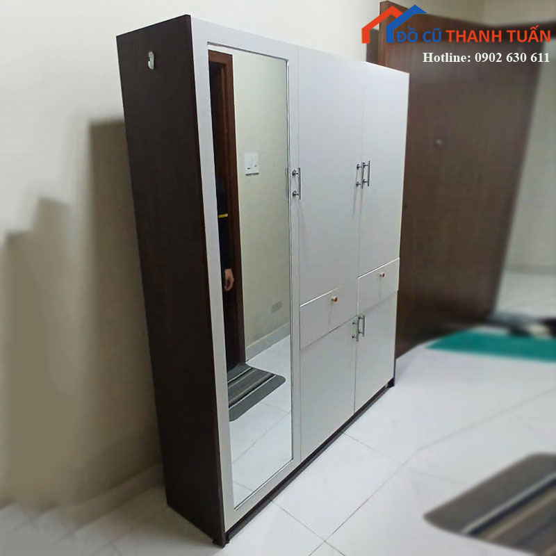 Tủ Quần Áo 3 Cánh Cũ Có Gương Soi