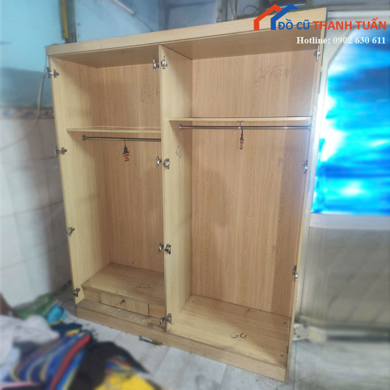 tu-quan-ao-4-canh-cu-1m6-co-2-khoang-treo-do-2 Thanh Lý Đồ Nội Thất Cũ - Chuyên Mua Bán Bàn Ghế Cũ Giá Tốt Nhất