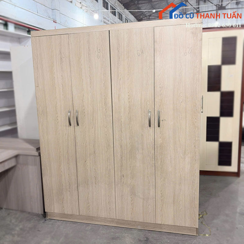 tu-quan-ao-4-canh-cu-1m6-co-2-khoang-treo-do-3 Thanh Lý Đồ Nội Thất Cũ - Chuyên Mua Bán Bàn Ghế Cũ Giá Tốt Nhất