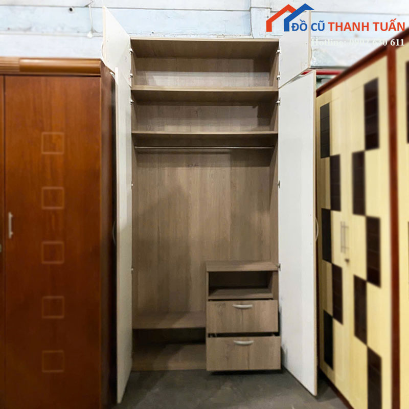 tu-quan-ao-cu-kich-tran-2-canh-mau-trang-3 Thanh Lý Đồ Nội Thất Cũ - Chuyên Mua Bán Bàn Ghế Cũ Giá Tốt Nhất