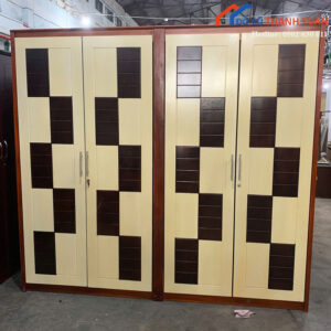 Tủ Quần Áo Gỗ Cũ 4 Cánh 2m33 Rộng Rãi