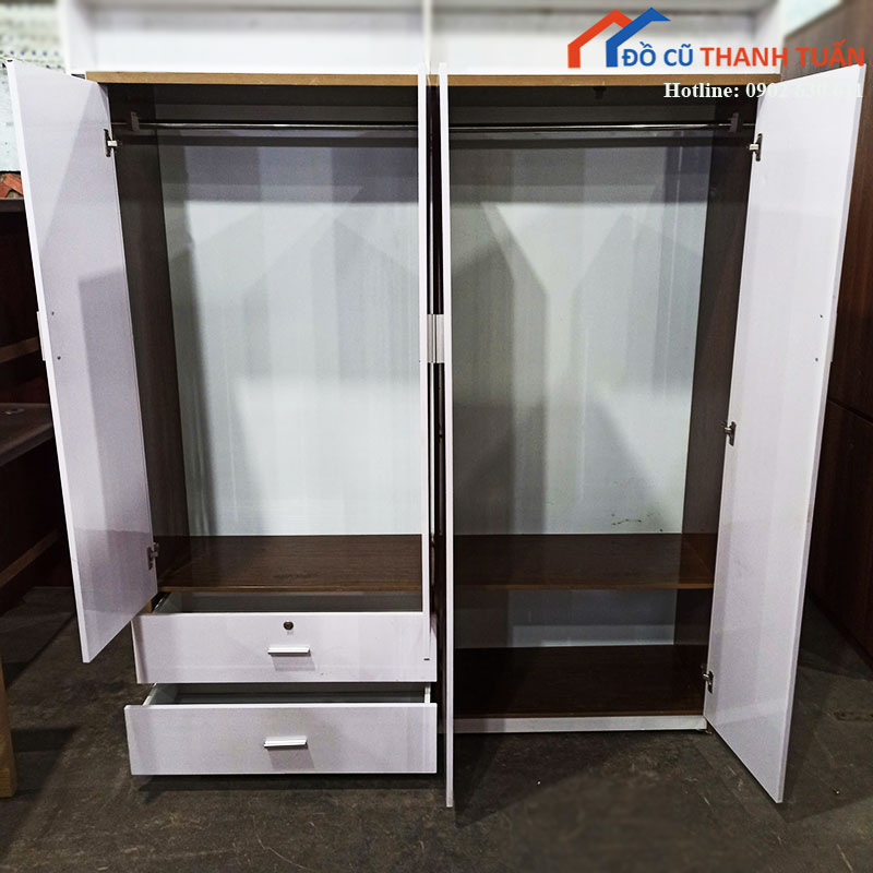 tu-quan-ao-nhua-cu-4-canh-thiet-ke-gon-gang-1 Tủ Quần Áo Nhựa Cũ 4 Cánh Thiết Kế Gọn Gàng