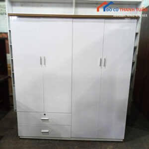 Tủ Quần Áo Nhựa Cũ 4 Cánh Thiết Kế Gọn Gàng