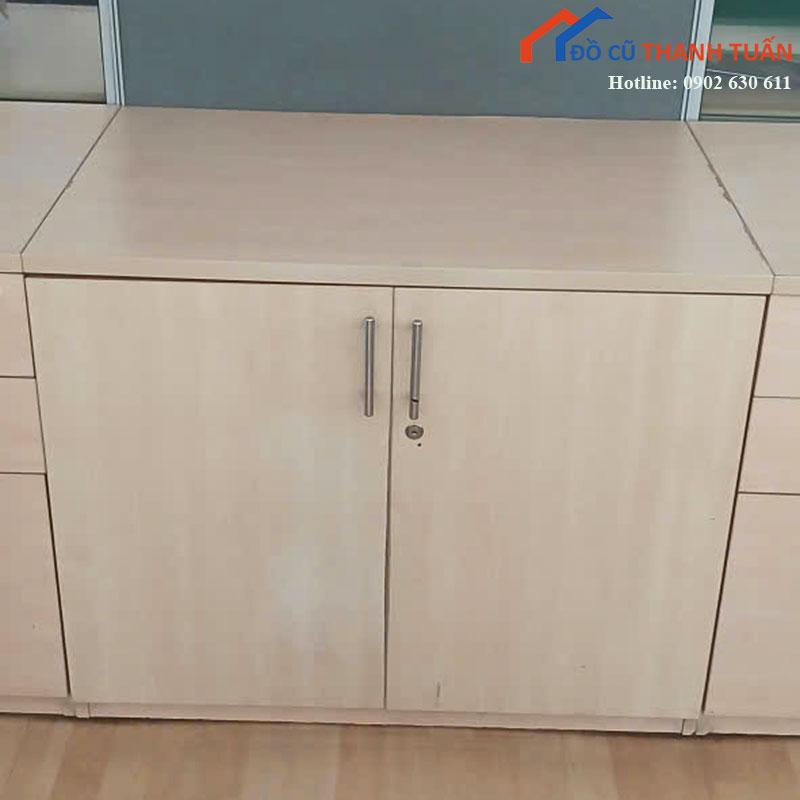 Tủ Tài Liệu Gỗ Cũ 2 Cánh Có Khóa