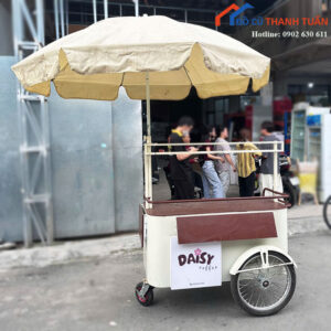 Xe Bán Cafe Cũ Dài 1m3 Có Mái Che