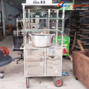 Xe Inox Cũ 80cm Có Kệ Kính Trưng Bày
