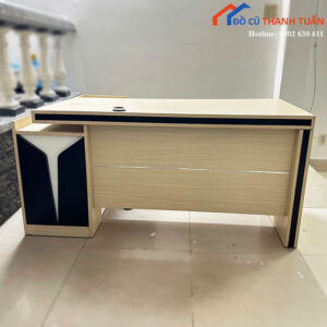 Bàn Giám Đốc Cũ Gỗ Công Nghiệp Kèm Hộc Tủ