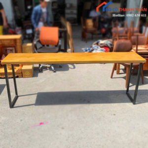 Bàn Học Dài Chân Sắt Cũ 2m Rộng Rãi