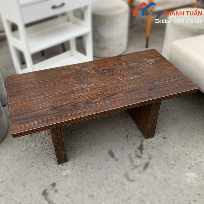 ban-sofa-go-cu-dang-chu-nhat-mau-nau-1 Bàn Sofa Gỗ Cũ Dáng Chữ Nhật Màu Nâu