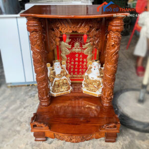 Bàn Thờ Ông Địa Thần Tài Cũ Bằng Gỗ Chạm Rồng