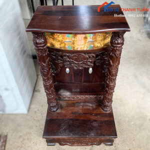 Bàn Thờ Ông Địa Thần Tài Cũ Gỗ Muồng Chạm Rồng