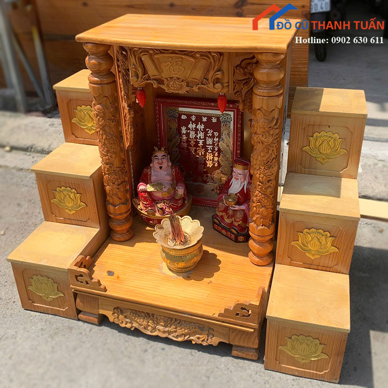 ban-tho-than-tai-ong-dia-cu-bang-go-1 Bàn Thờ Thần Tài Ông Địa Cũ Bằng Gỗ