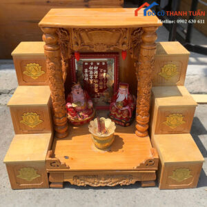 Bàn Thờ Thần Tài Ông Địa Cũ Bằng Gỗ