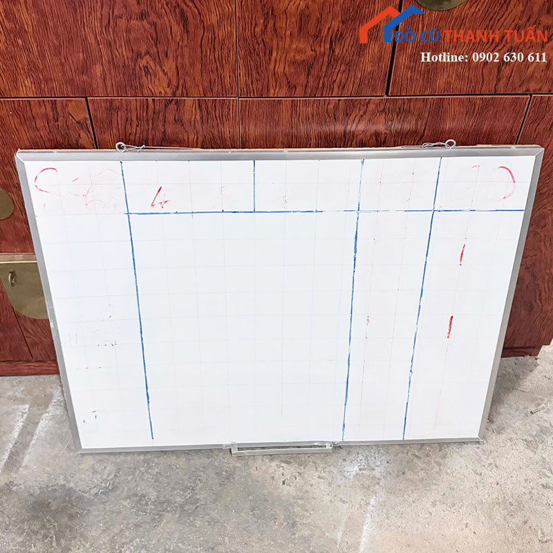 Bảng Trắng Cũ 80cm Khung Nhôm Nhỏ Gọn