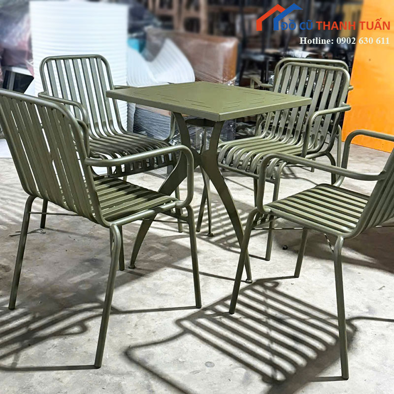 Bộ Bàn Ghế Cafe Sắt Mới 99% Bàn Mỹ Nghệ Kiểu Đẹp