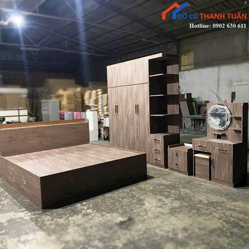 Combo Phòng Ngủ Nhựa Mới 99% Thiết Kế Đồng Bộ 4 Món