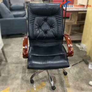 Ghế Giám Đốc Cũ Bọc Da Tựa Lưng Cao