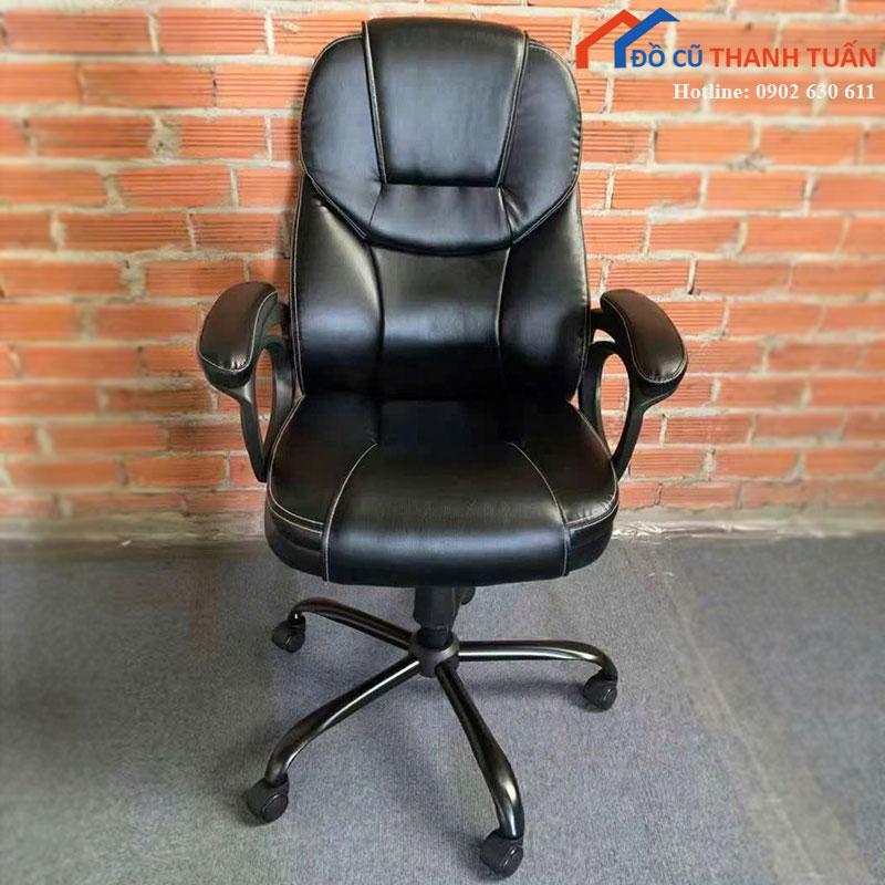 ghe-giam-doc-moi-99-boc-da-mau-den-lung-cao Ghế Giám Đốc Mới 99% Bọc Da Màu Đen Lưng Cao
