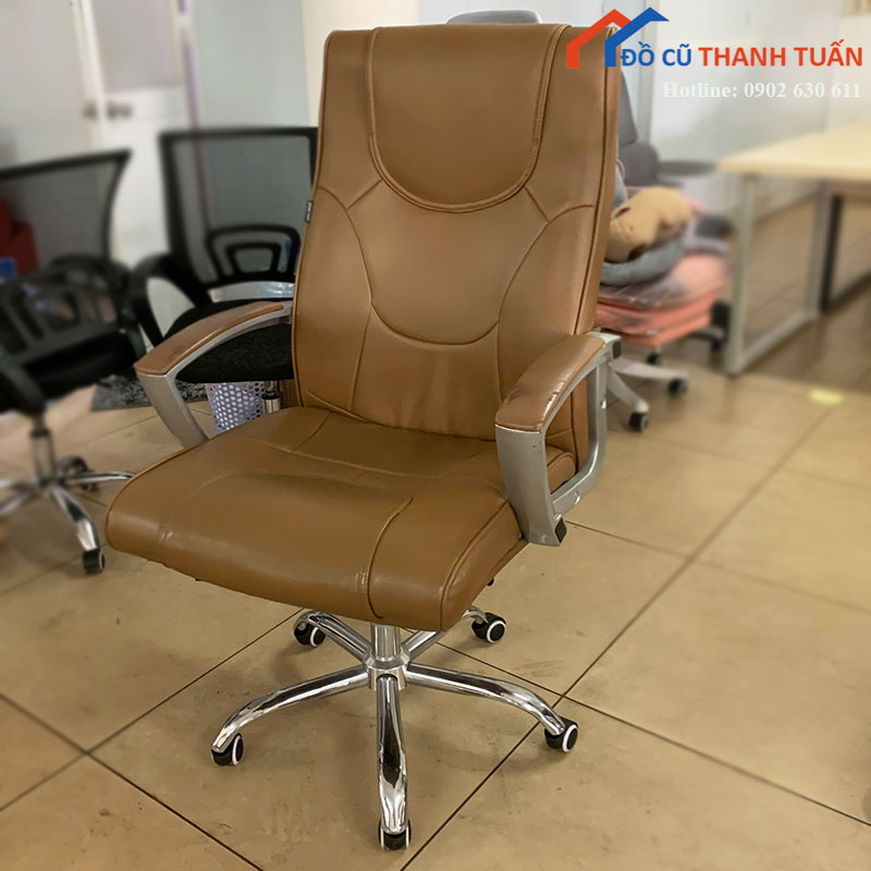 ghe-lanh-dao-hoa-phat-cu-da-nau-chan-xoay-3 Ghế Lãnh Đạo Hòa Phát Cũ Da Nâu Chân Xoay