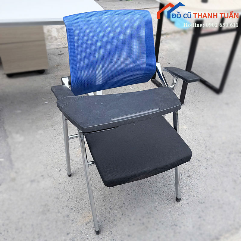 ghe-lien-ban-cu-lung-luoi-xanh-khung-chan-inox-1 Ghế Liền Bàn Cũ Lưng Lưới Xanh Khung Chân Inox