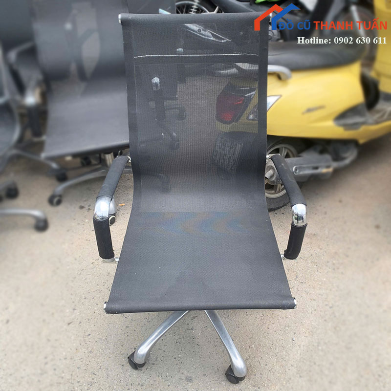 Ghế Văn Phòng Lưới Cũ Chân Xoay Có Tay Vịn