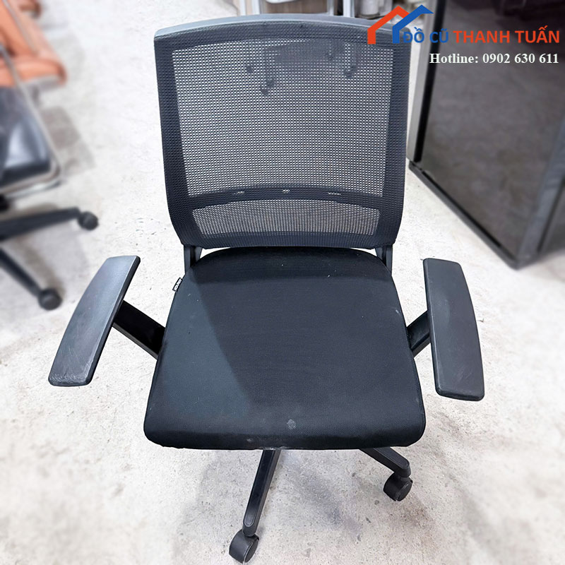 Ghế Xoay Văn Phòng Cũ Lưng Lưới Tay Vịn Chữ T