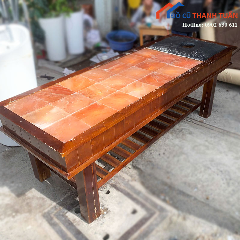 Giường Đá Muối Himalaya Cũ Có Kệ Dưới