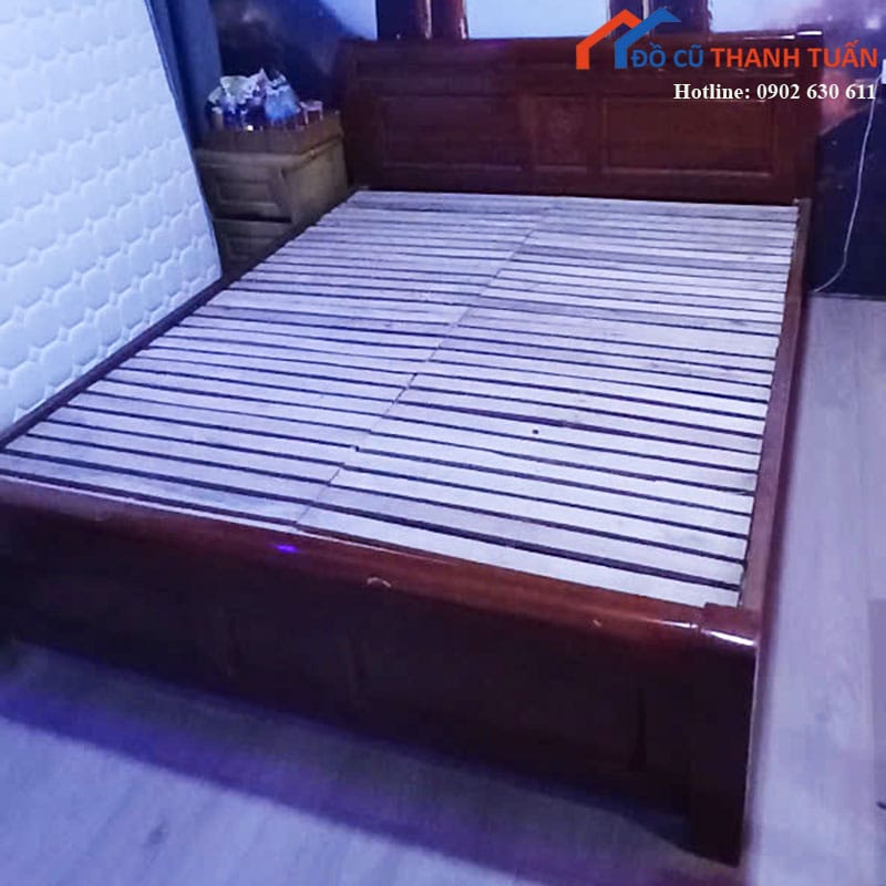 giuong-ngu-go-cu-1m6-dau-giuong-cham-o-trang-tri-2 Giường Ngủ Gỗ Cũ 1m6 Đầu Giường Chạm Ô Trang Trí