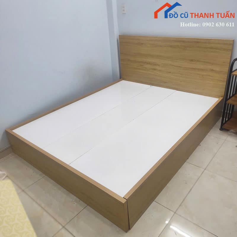 Giường Ngủ Gỗ Cũ 1m6 Kiểu Dáng Đơn Giản