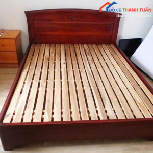Giường Ngủ Gỗ Tự Nhiên Cũ Đầu Giường Bản Lớn