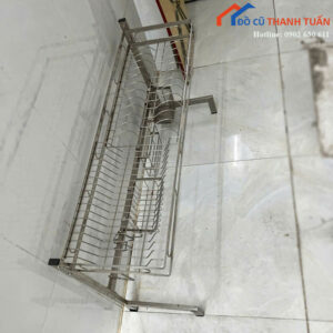 Kệ Chén Dĩa Cũ Inox Có Khay Chia